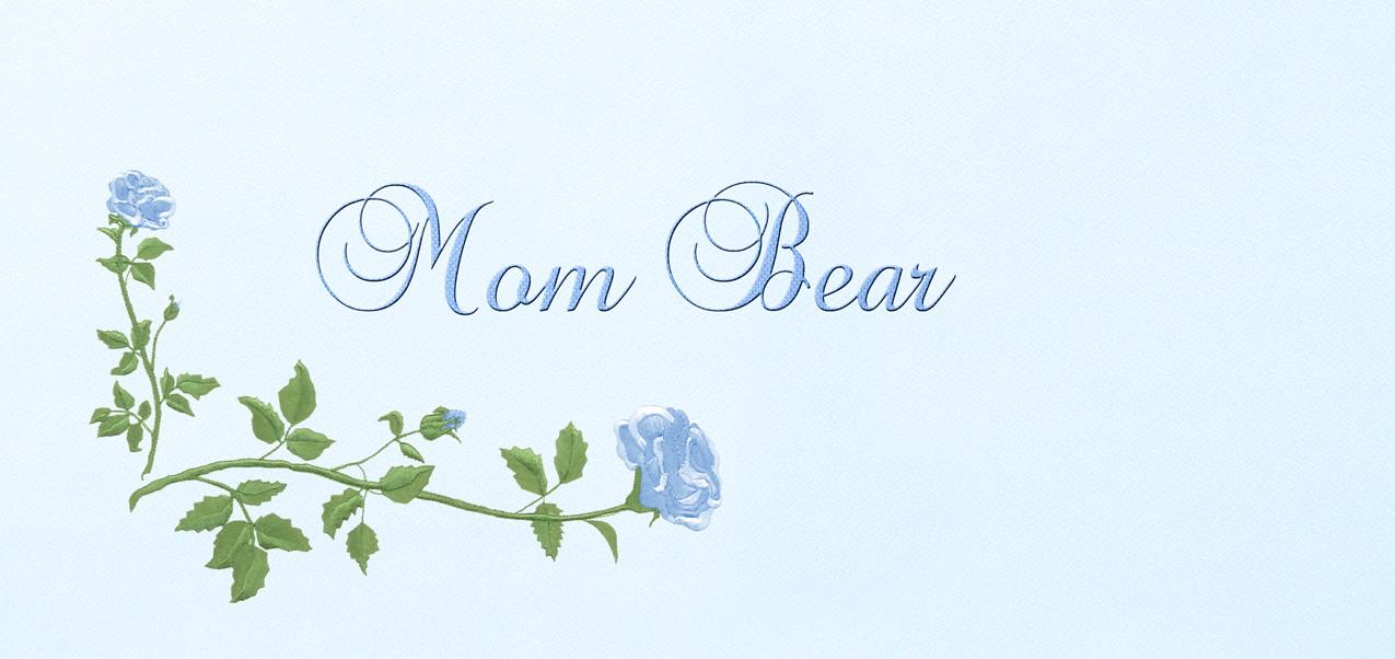 Corner Rose Blue Blue (Mom Bear) PROOF